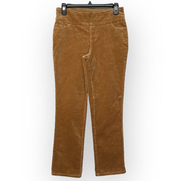 D&Co. Regular Smooth Waist Stretch Corduroy Pull On Pants Women Size 2P Brown - Picture 1 of 12